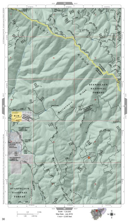 Mariposa Road Atlas Grid Page #030