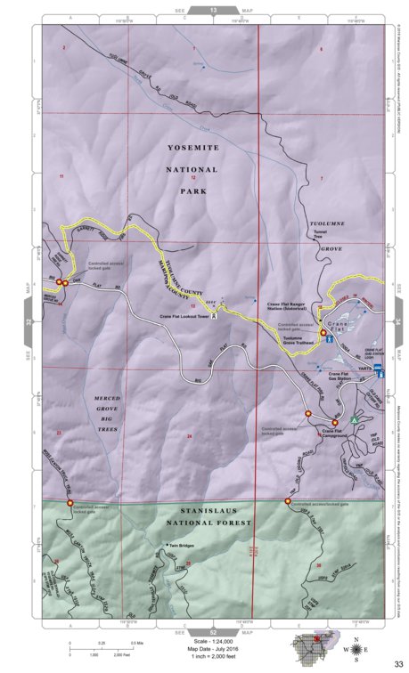 Mariposa Road Atlas Grid Page #033