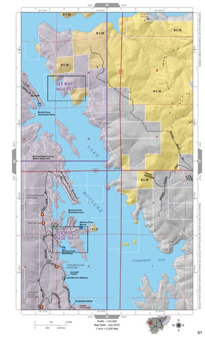 Mariposa Road Atlas Grid Page #061