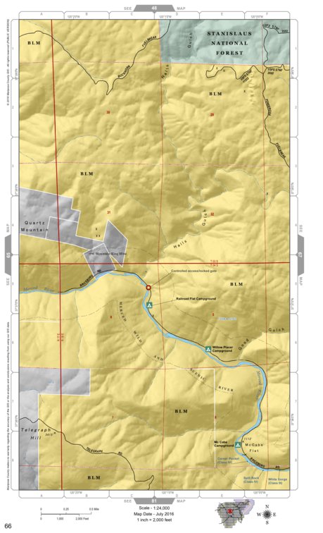 Mariposa Road Atlas Grid Page #066