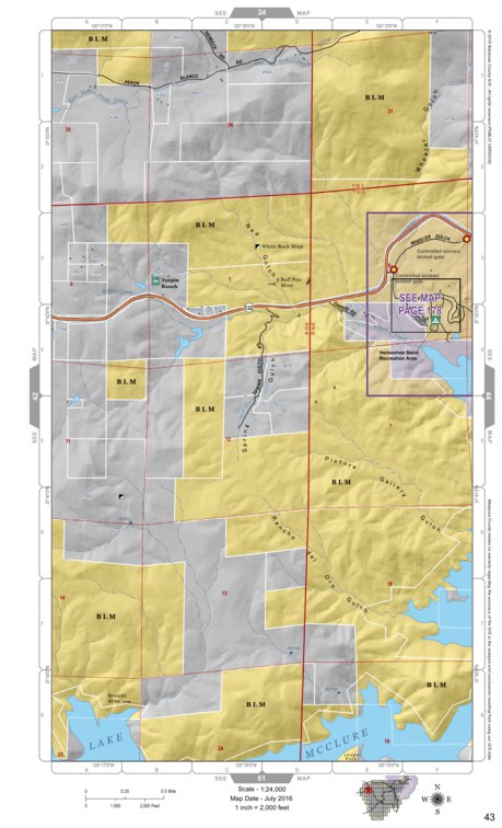 Mariposa Road Atlas Grid Page #043