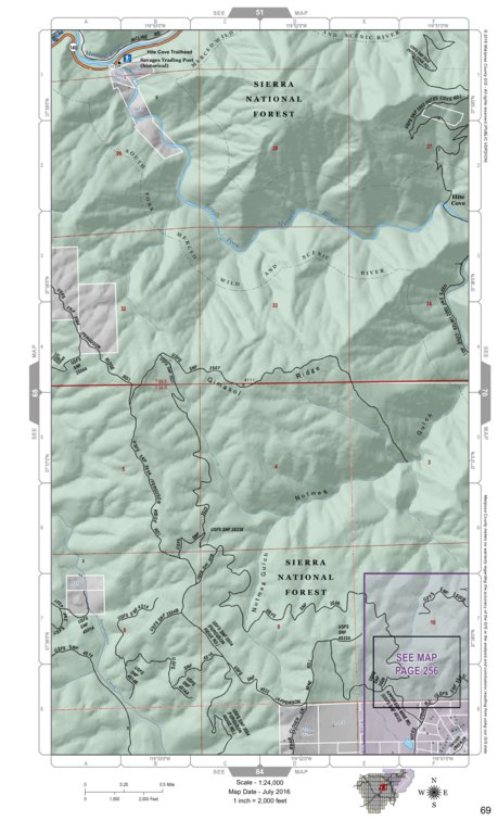Mariposa Road Atlas Grid Page #069