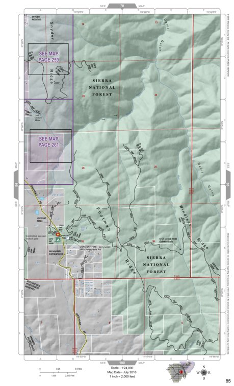 Mariposa Road Atlas Grid Page #085
