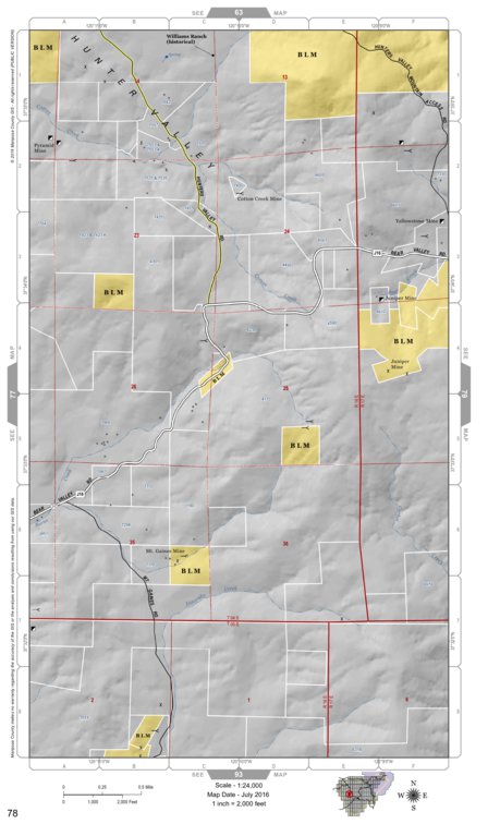 Mariposa Road Atlas Grid Page #078