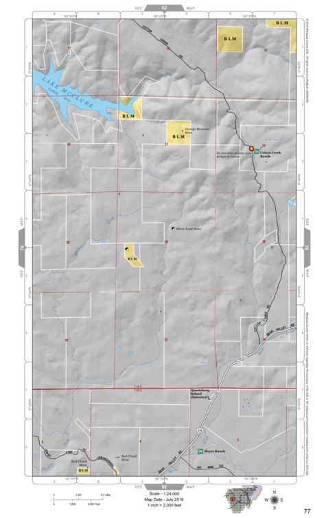 Mariposa Road Atlas Grid Page #077