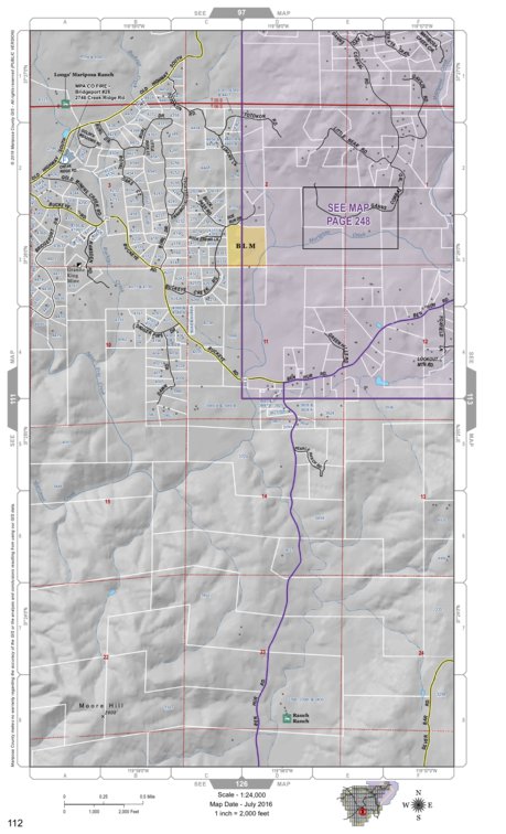 Mariposa Road Atlas Grid Page #112