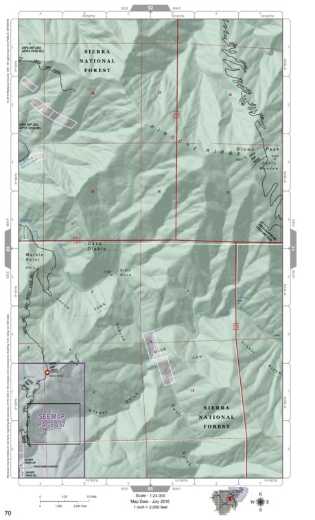 Mariposa Road Atlas Grid Page #070