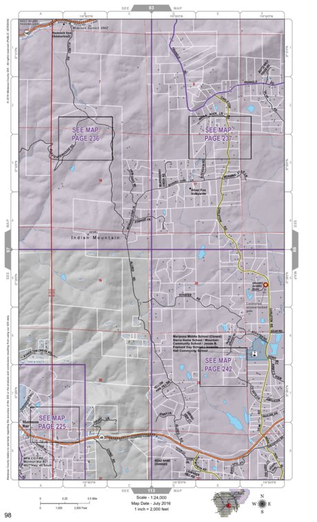 Mariposa Road Atlas Grid Page #098