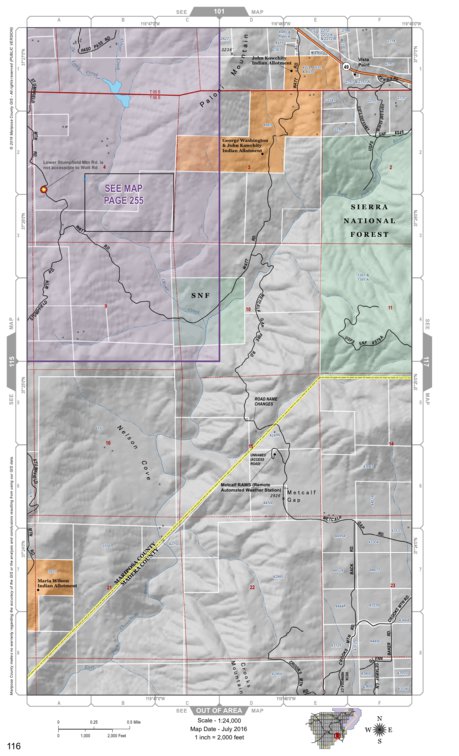 Mariposa Road Atlas Grid Page #116