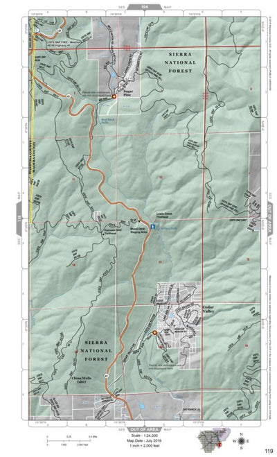 Mariposa Road Atlas Grid Page #119