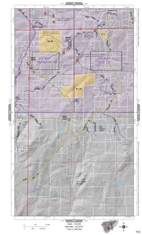 Mariposa Road Atlas Grid Page #113
