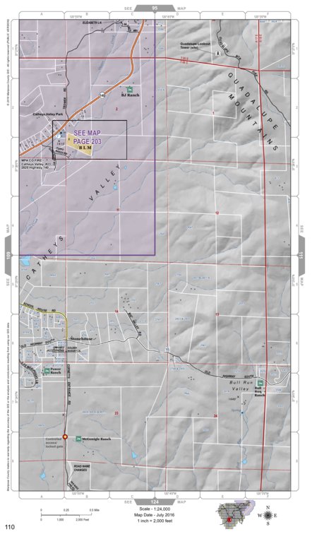 Mariposa Road Atlas Grid Page #110