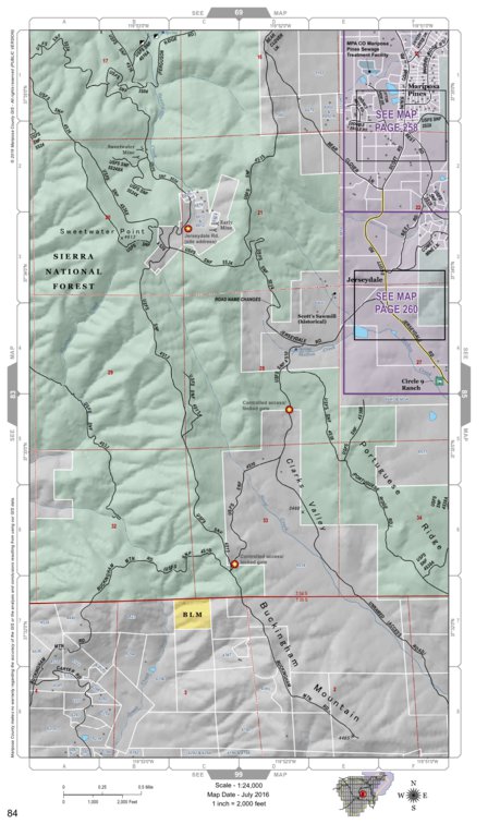 Mariposa Road Atlas Grid Page #084