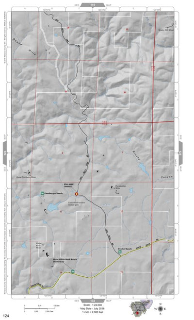 Mariposa Road Atlas Grid Page #124