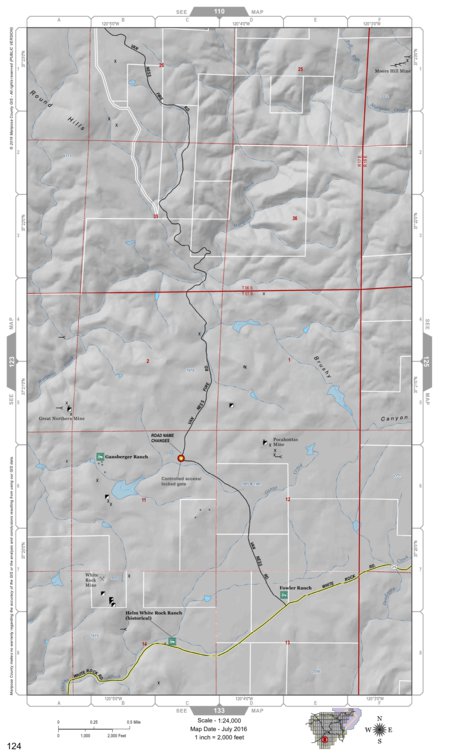 Mariposa Road Atlas Grid Page #124