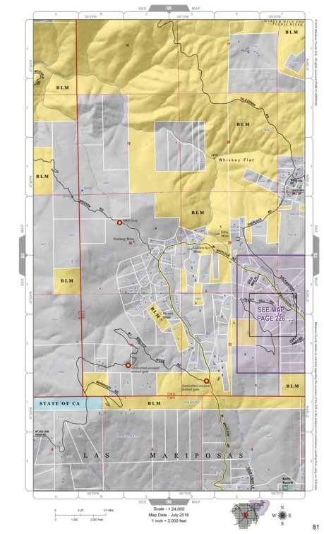 Mariposa Road Atlas Grid Page #081