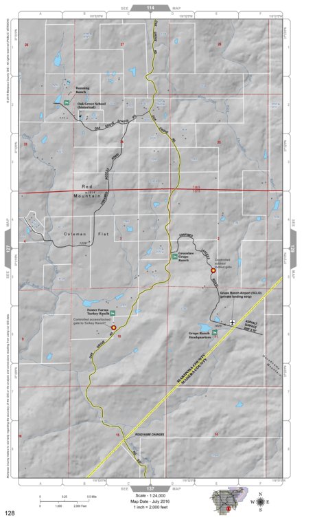 Mariposa Road Atlas Grid Page #128