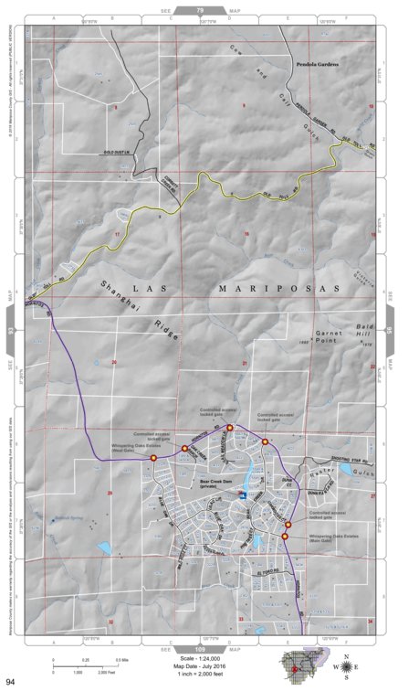Mariposa Road Atlas Grid Page #094