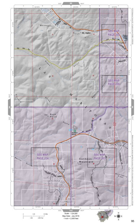 Mariposa Road Atlas Grid Page #095