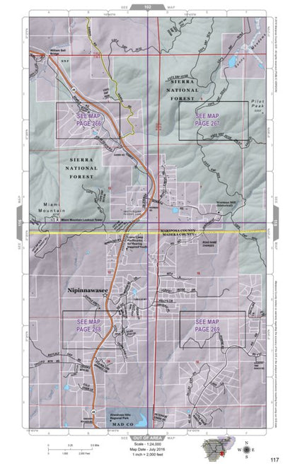 Mariposa Road Atlas Grid Page #117