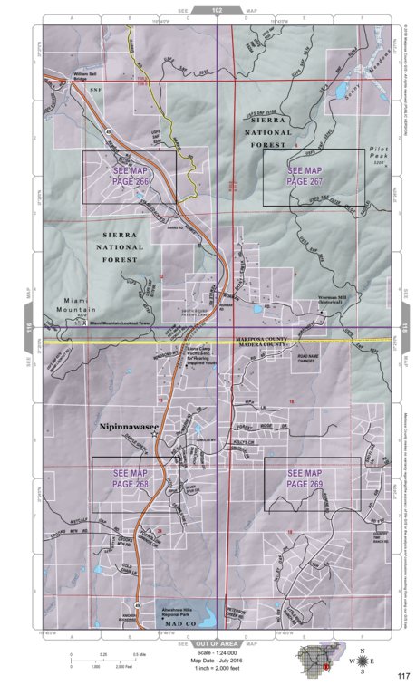 Mariposa Road Atlas Grid Page #117