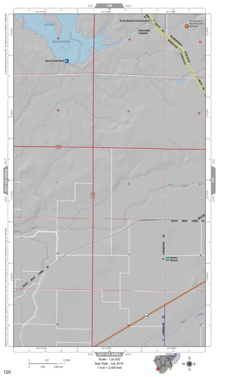 Mariposa Road Atlas Grid Page #120
