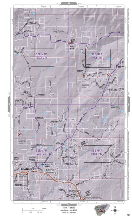 Mariposa Road Atlas Grid Page #099
