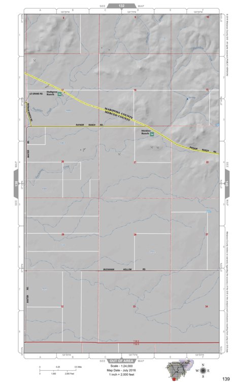 Mariposa Road Atlas Grid Page #139