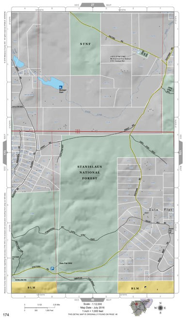 Mariposa Road Atlas Grid Page #174
