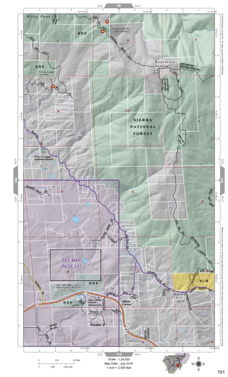 Mariposa Road Atlas Grid Page #101