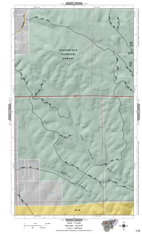 Mariposa Road Atlas Grid Page #175