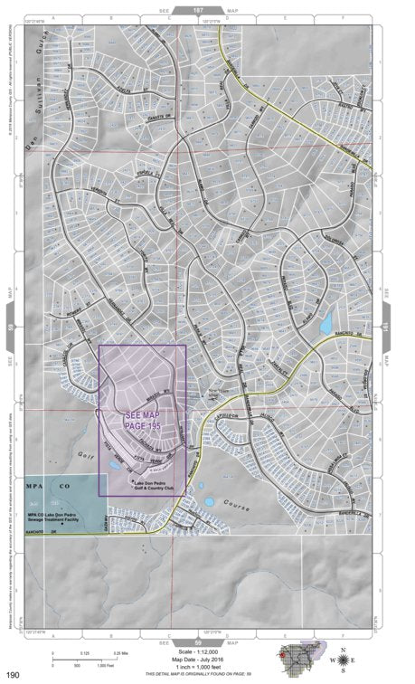 Mariposa Road Atlas Grid Page #190