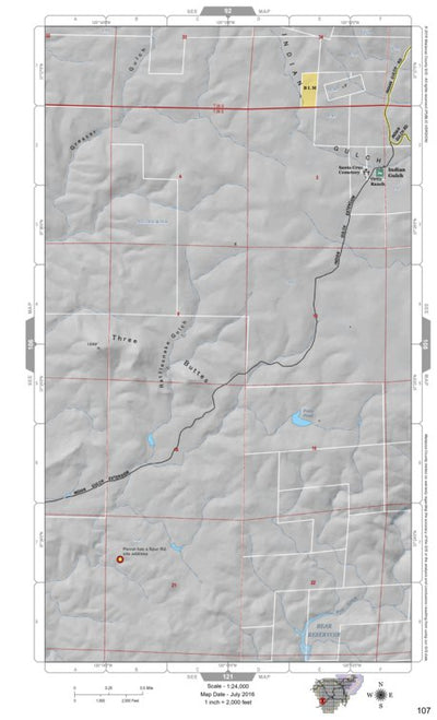 Mariposa Road Atlas Grid Page #107