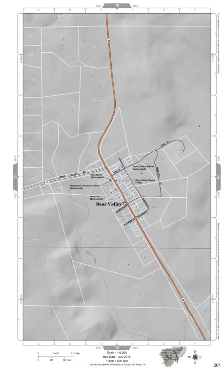 Mariposa Road Atlas Grid Page #201