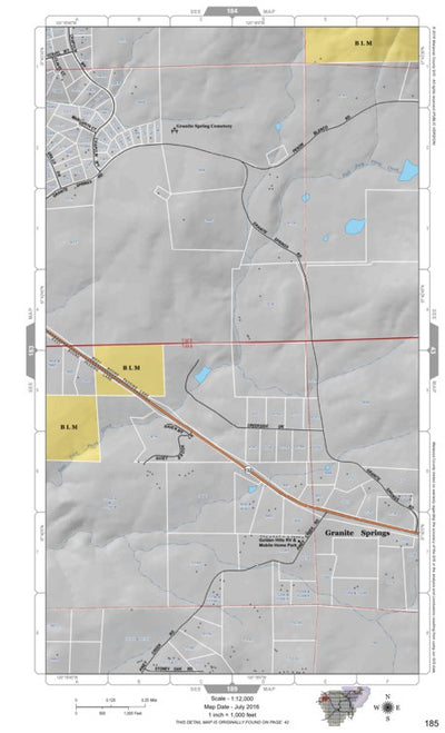 Mariposa Road Atlas Grid Page #185