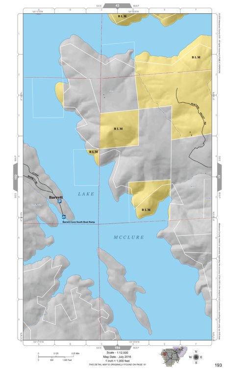Mariposa Road Atlas Grid Page #193