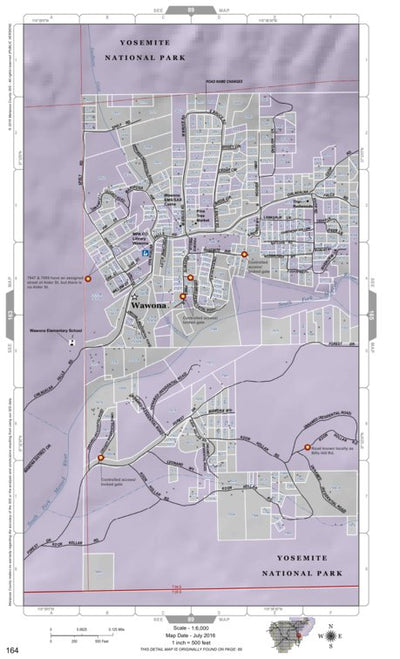 Mariposa Road Atlas Grid Page #164