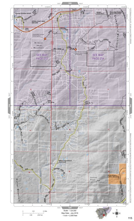 Mariposa Road Atlas Grid Page #115