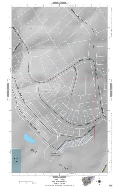 Mariposa Road Atlas Grid Page #195