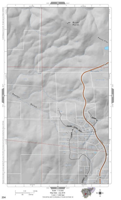 Mariposa Road Atlas Grid Page #204