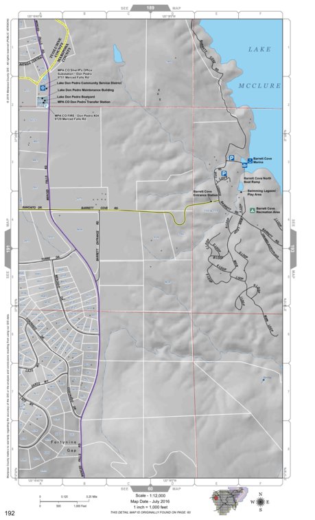 Mariposa Road Atlas Grid Page #192