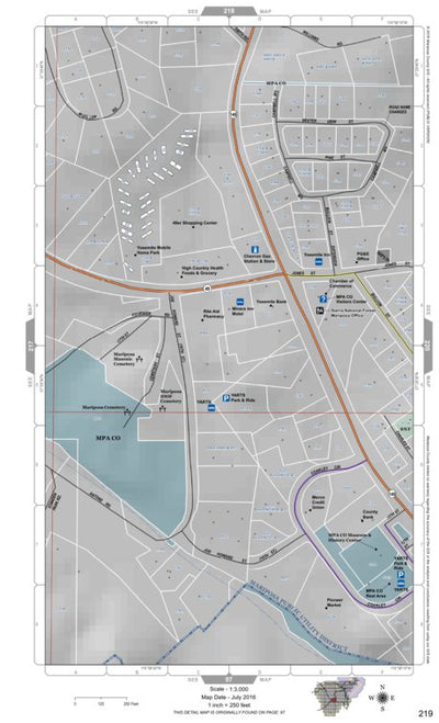 Mariposa Road Atlas Grid Page #219