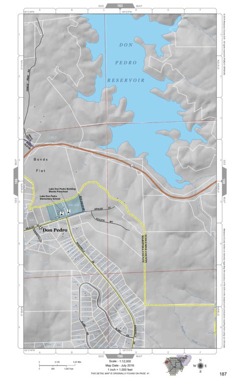 Mariposa Road Atlas Grid Page #187