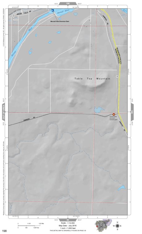 Mariposa Road Atlas Grid Page #198