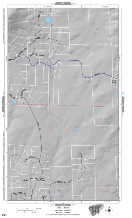 Mariposa Road Atlas Grid Page #238