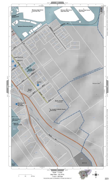 Mariposa Road Atlas Grid Page #223