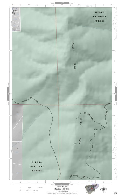 Mariposa Road Atlas Grid Page #259
