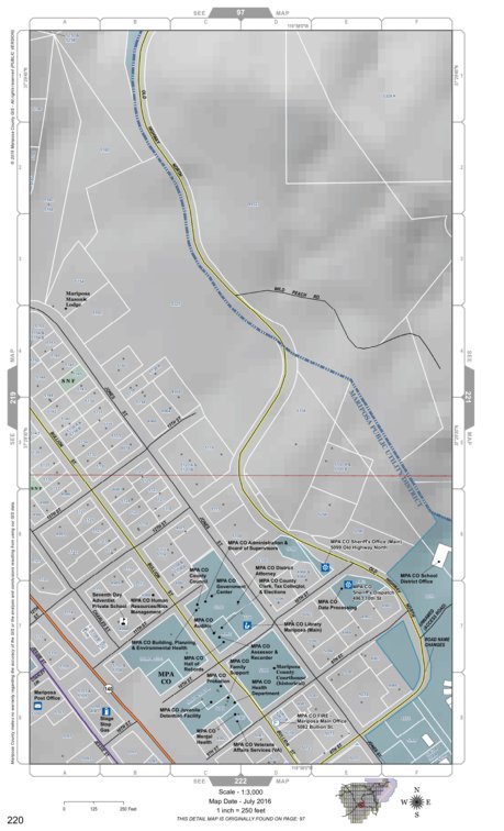 Mariposa Road Atlas Grid Page #220
