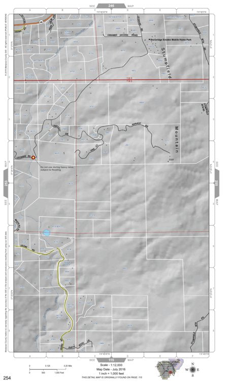 Mariposa Road Atlas Grid Page #254