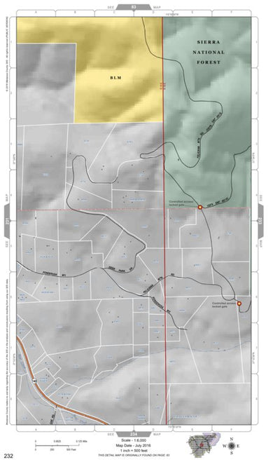 Mariposa Road Atlas Grid Page #232